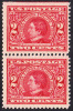 !a! USA Sc# 0370 MNH Vert.PAIR (top Side Cut) -William H. Seward - Ongebruikt