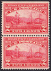 !a! USA Sc# 0372 MNH Vert.PAIR (top Side Cut / A1) - Hudson-Fulton Celebration - Neufs