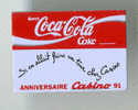 {48680} Pin's " Coca Cola , Anniversaire Casino 91 " , TBE. - Coca-Cola