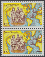 !a! USA Sc# C117 MNH Vert.PAIR - Settling Of New Sweden - 3b. 1961-... Nuovi