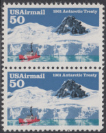 !a! USA Sc# C130 MNH Vert.PAIR - Antarctic Treaty - 3b. 1961-... Unused