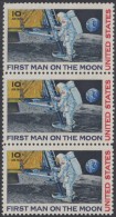 !a! USA Sc# C076 MNH Vert.STRIP(3) - Moon Landing - 3b. 1961-... Unused