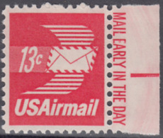 !a! USA Sc# C079 MNH SINGLE W/ Right Margin & Mail Early - Envelope - 3b. 1961-... Unused