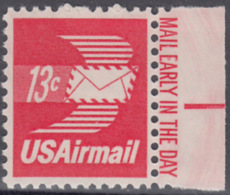 !a! USA Sc# C079 MNH SINGLE W/ Right Margin & Mail Early - Envelope - 3b. 1961-... Nuevos