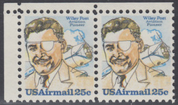 !a! USA Sc# C095 MNH Horiz.PAIR From Upper Left Corner - Wiley Post - 3b. 1961-... Ongebruikt