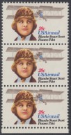 !a! USA Sc# C099 MNH Vert.STRIP(3) W/ Bottom Margin - Blanche Stuart Scott - 3b. 1961-... Nuovi