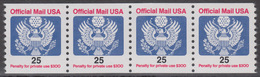 !a! USA Sc# O141 MNH Horiz.STRIP(4) - Great Seal - Dienstmarken