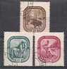 ROMANIA - 1955 Forestry Month. Scott 1016-8. Used - Animals - Oblitérés