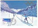 Delcampe - LIECHTENSTEIN  Carte Maxi  1979  JO 1980  Ski De Fond - Ski