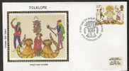 SA010-GREAT BRITAIN // INGLATERRA - FOLKLORE- 1981- - SILK COVER- FDC- BEAUTIFUL - 1981-1990 Em. Décimales