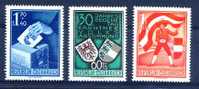 AUTRICHE 1950, Yvert 788/790*, PLEBISCITE, 3 Valeurs, Neufs / Mint. - 1945-60 Unused Stamps