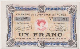 Billet Chambre De Commerce De Troyes UN FRANC ( état Neuf ) {S37-22} - Camera Di Commercio