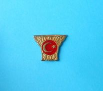 TURKEY BASKETBALL FEDERATION Pin Badge Anstecknadel Basket Ball Baloncesto Pallacanestro Turkiye Turquie Turchia Turkish - Basketball