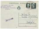 199)intero Postale Da 60c. Turrita+60c. Imperiale Senza Fasci Da Catania A Napoli Il 30-10-1945 - Marcophilie