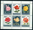 3414I Bulgaria 1985 Roses KLB  ** MNH /DAMASCENA , TRAKIJAIKA , RADIMAN , MARISTA , VALENTINA , MARIA / Flora: Rosen - Blocs-feuillets