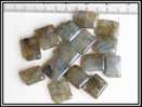 Lot De 5 Perles Rectangulaires En Véritable Labradorite Environ 10x9mm - Perlen