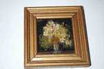 JOLI PETIT TABLEAU FLEURS  SIGNE DESMONS - Olieverf