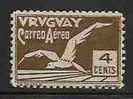 FAUNA - BIRDS  -  URUGUAY 1929 ALBATROS  MINT (very Light Trace Of Hinge) Yvert # 26 - Albatro & Uccelli Marini