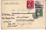 J315/ JAPAN -  Rot Kreuz Frankatur Nach England 30.10.34 Via Siberia - Storia Postale