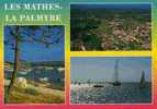 CPSM. LES MATHES- LA PALMYRE. LE VILLAGE. LE PORT DE PLAISANCE. LA BAIE DE BONNE ANSE. DATEE 1992. - Les Mathes