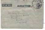 CACHET SHIP MAIL SUR AIR LETTER - Aerogramas