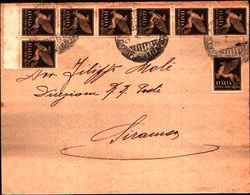 263)lettera Con 8x50c. Imperiale Aerea Da Agrigento A Siracusa Il 24-4-1946 - Storia Postale