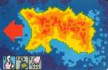 JERSEY  40 U  THERMAL MAP  OF JERSEY  CODE: 10JERC  EARLY CARD  READ DESCRIPTION !! - [ 7] Jersey And Guernsey