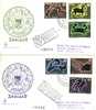 SAN MARINO  FDC 1970 SEGNI DELLO ZODIACO. X 4 VIAGGIATE - Astrologie