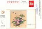 China,postal Stationery , Bees, Flowers Insect Honeybee - Abeilles