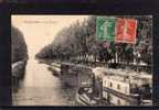 21 AUXONNE Canal, Péniches, Bateau Lavoir, Ed Prély, 1921 - Auxonne
