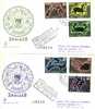 SAN MARINO FDC 1970 SEGNI DELLO ZODIACO X 4. VIAGGIATE - Astrologie