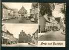 CPSM - Grüss Aus Sarchim - Rathaus - Strasse Des Friedens ... ( Animée Automobile Moto ... ) - Parchim