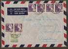 SWEDEN - 1947 PROFUSE FRANQUING COVER To Argentina (Reception At Back) 7 Stamps -including Strip Of 4 POET Isaias TEGNER - Lettres & Documents