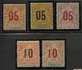 NEW CALEDONIA - FRANCE COLONIES - YVERT # 105/9 - MINT (LH) Surcharged - Other & Unclassified