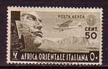 Z2584 - COLONIE ITALIANE AOI AEREA Ss N°2 - AERIENNE Yv N°2 * - Africa Oriental Italiana