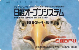 Télécarte JAPON / 110-011 - ANIMAL - OISEAU Rapace AIGLE - EAGLE BIRD JAPAN Phonecard - 03 - Eagles & Birds Of Prey