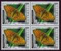 2002 (Zumstein 1062) Dauermarken Insekten - Grosser Perlmutterfalter, Viererblock ** - Unused Stamps