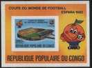 CONGO  World Cup-82  S/Sheet Cardboard  Imperf.  MNH - Sonstige & Ohne Zuordnung