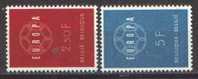 CEPT / Europa 1959 Belgique N° 1111 Et 1112 ** - 1959