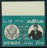 DUBAI Poste Aérienne 62 ** Imperf MNH Bdf : John Fitzgerald KENNEDY Et Surcharge Date De L´asssassinat 22 Nov 1963 - Kennedy (John F.)