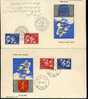 OISEAUX     OIES DU NORD  Jeu Des 5 FDC   1956 - Swans