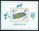 3700 Bulgaria 1988 European Football Championship BLOCK ** MNH /ANIMALS RABBIT  AND BALL - Conejos