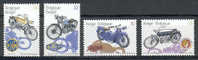 SERIE 4 TIMBRES NOUVEAUX BELGUIQUE MOTOS 1995 FN GILLET LA MONDIALE MINERVA - Motorbikes