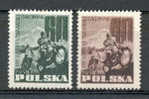 SERIE 2 TIMBRES NOUVEAUX MOTOS RALLY MONTAGNE POLOGNE ZACOPANE 1955 MNH - Motorräder