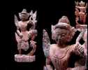 Nat Birman / Burmese Nat Spirit Statue - Madera