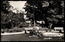 ÄLTERE POSTKARTE FREISING ANLAGEN MIT DOMBERG BRUNNEN SPRINGBRUNNEN BASSIN SITZBANK AK Ansichtskarte Postcard Cpa - Freising