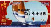 Sailing Ship,China 2007 Telecom Biznavigator Service Advertising Pre-stamped Card - Segeln