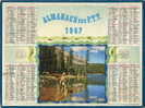 CALENDRIER ORIGINAL  1967  -   PECHE -  L ATTENTE - Grand Format : 1961-70