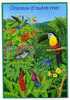 BLOC FEUILLET OISEAUX D´OUTREMER TOUCAN COLIBRI A TETE BLEUE COLIBRI GRENAT TERPSIPHONE  DE BOURBON - Colibris