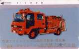Télécarte Japon / 110-011 - POMPIERS Camion - FIRE BRIGADE Japan Phonecard - BRANDWEER - FEUERWEHR - Japan Phonecard 10 - Feuerwehr